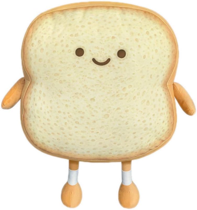 Funny Toast Bread Plush Pillow Toy for Home Relaxation