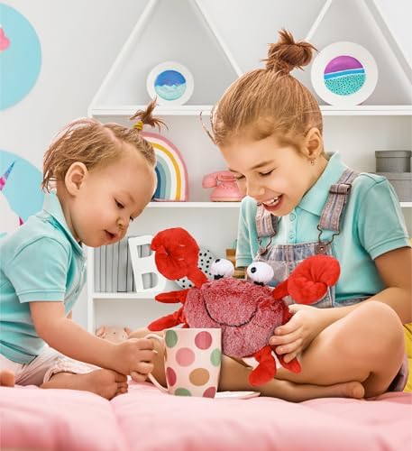 DolliBu Red Crab Plush Toy - 12 Inches Soft Stuffed Animal