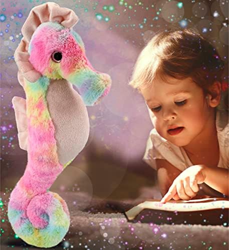Dolli Bu Rainbow Seahorse Plush Toy - 15 Inches
