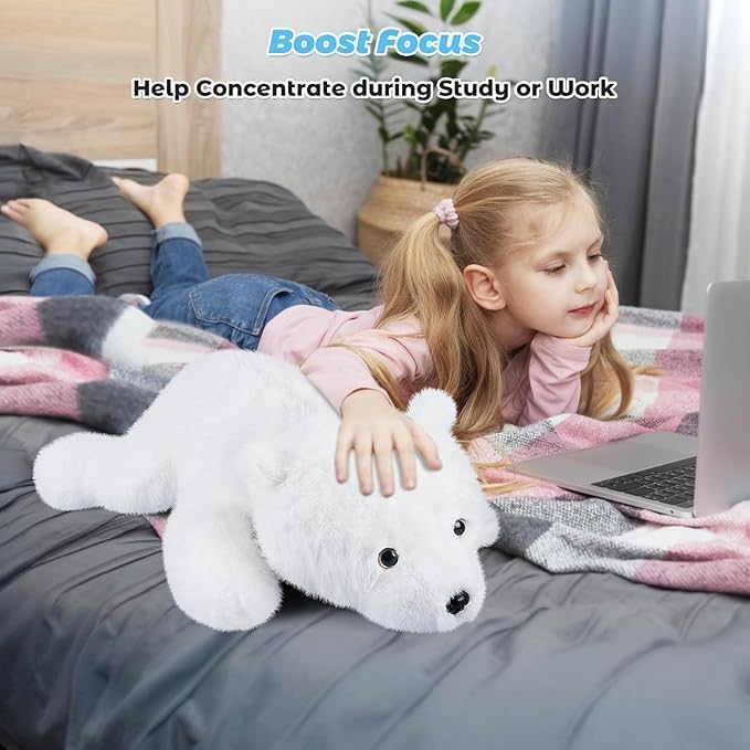 Bobbie Laxi 23 Polar Bear Weighted Plush Toy 1