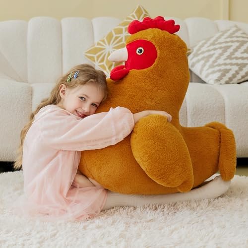 IKASA Giant Chicken Plush Toy 255 Inches Big Stuffed Animal