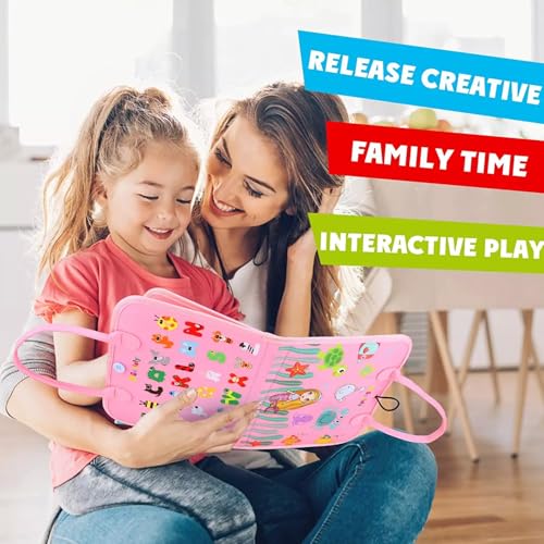 Basic Life Skills Quiet Book for Toddlers Pink