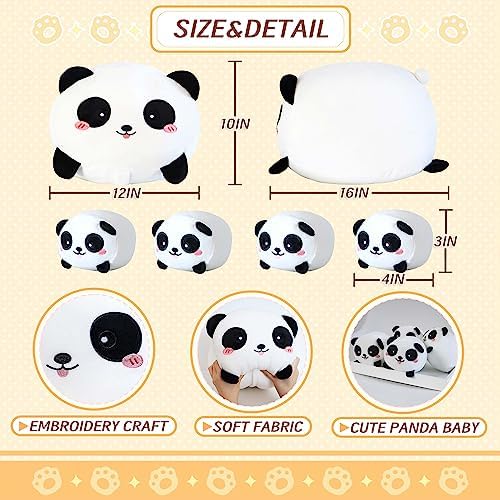 AtoBaby Cute Panda Plush Toy - 16 Inches with 4 Babies