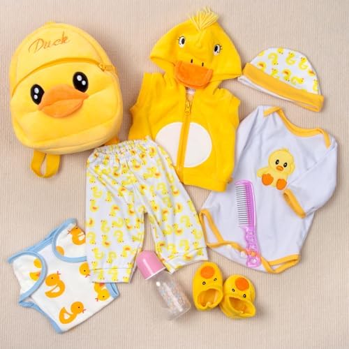 Pedolltree Reborn Baby Doll 9pcs Yellow Duck Set