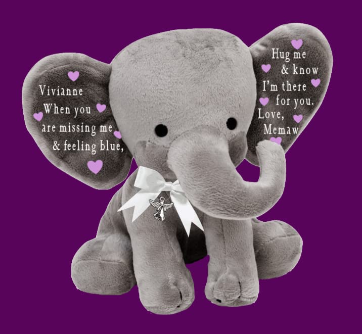 Personalized Plush Elephant Comfort Gift for Child