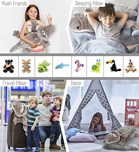 DolliBu Jumbo Alligator Plush Pillow 33 Inch