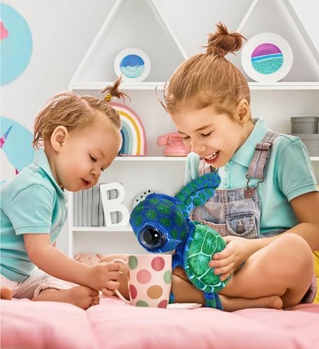 DolliBu Blue Sea Turtle Plush Toy 10 Inches