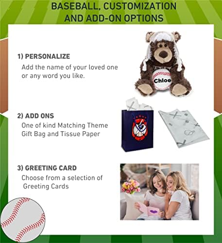 DolliBu Grizzly Bear with Clothes - 9 Inch Sports Plush Toy