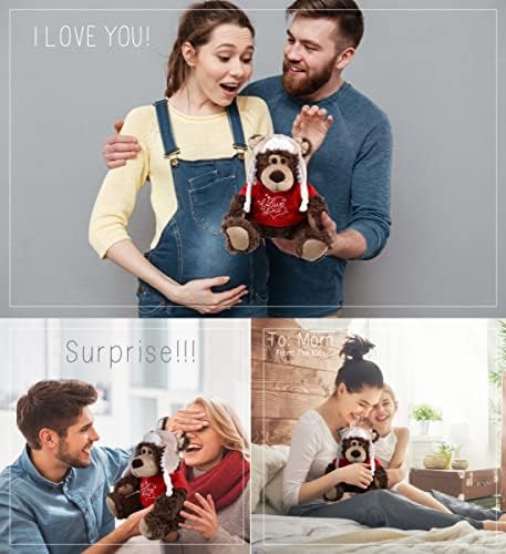 DolliBu I Love You Grizzly Bear Plush with Clothes