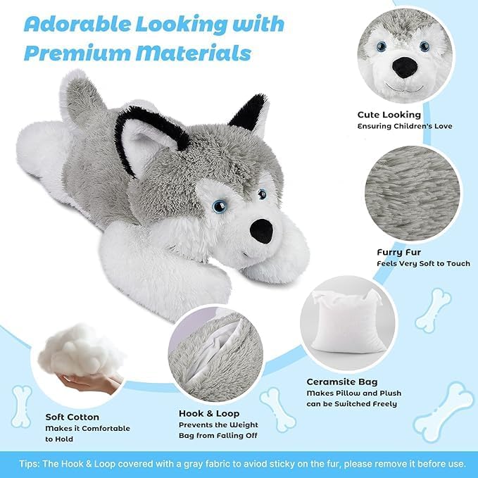 Bobbie Laxi 25 Husky Weighted Plush Toy