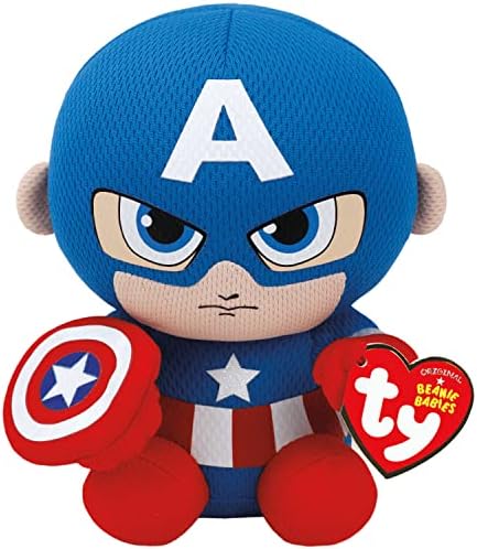 Ty Captain America Plush BlueRedWhite 8 Inch