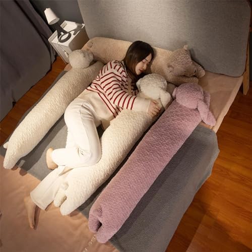 FEEZUSH Bear Plush Pillow - 35 Inch White