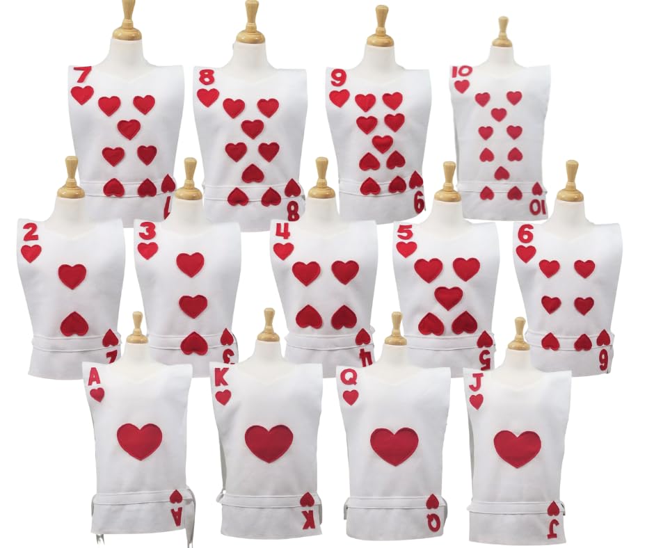Jack of Hearts Playing Card Costume Tunic for Kids 4-9y