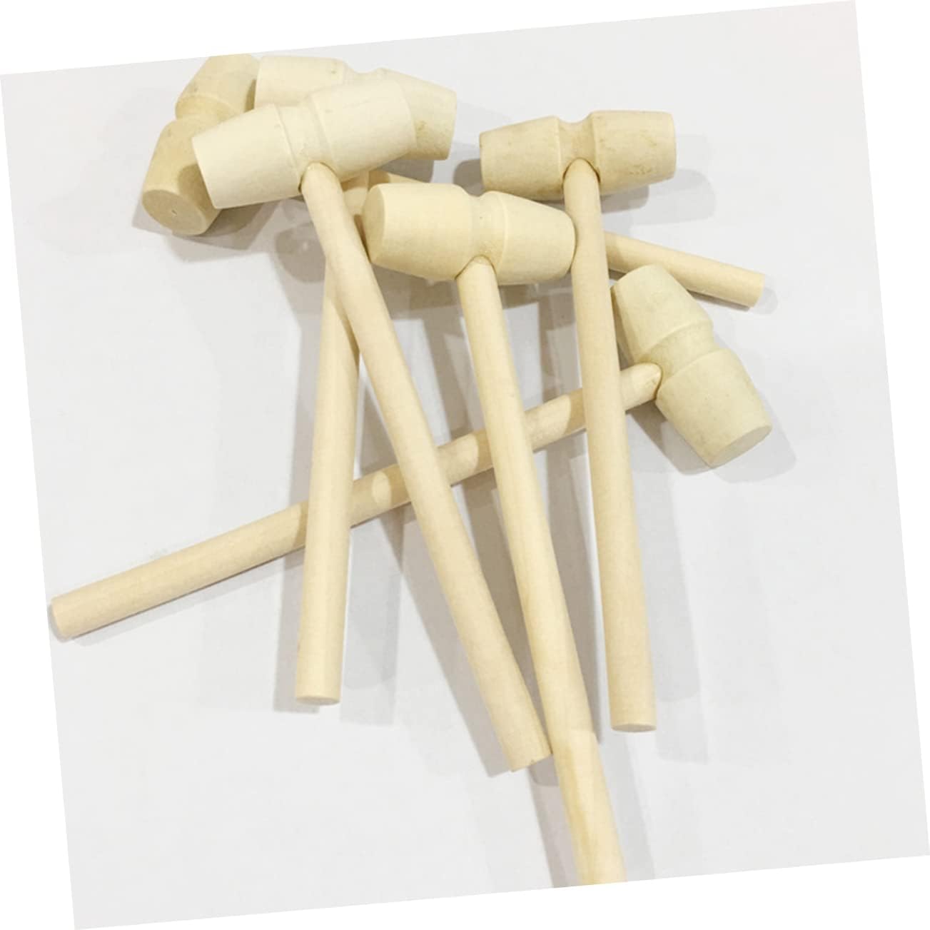 Toyvian Wooden Mini Hammers 15pcs Set for Preschoolers