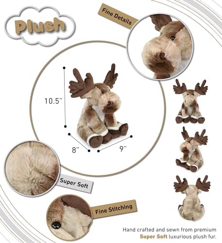DolliBu Forest Floppy Moose Plush Toy - 105 Inches 1