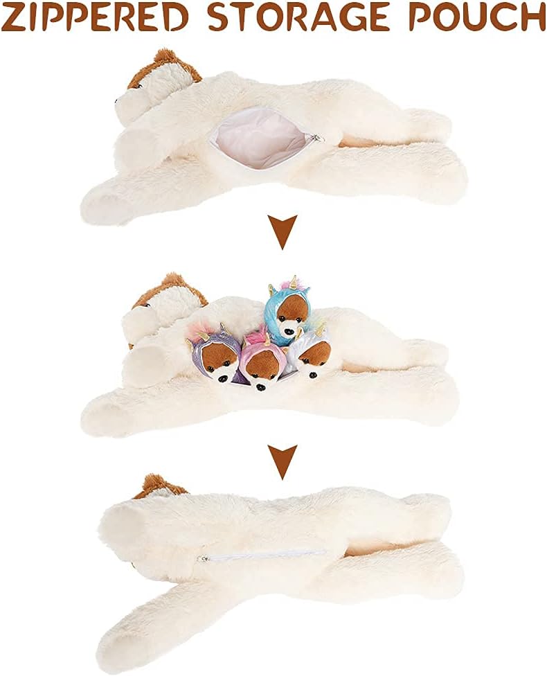 Muiteiur Giant Unicorn Plush Stuffed Animal with Zippered Pouch 1