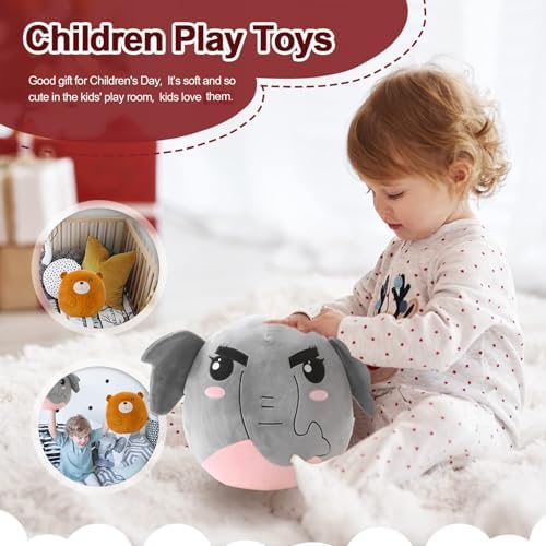 Jemsia 12 Plush Elephant Back Pillow for Kids
