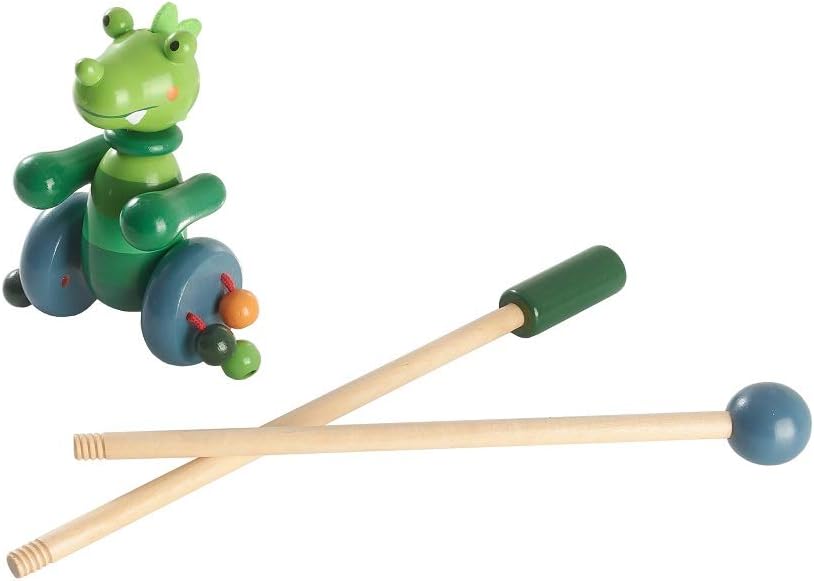 RUYU Perky Crocodile Push-N-Pull Toy for Toddlers