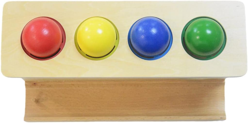 Montessori Wooden Push Ball Toy for Toddlers