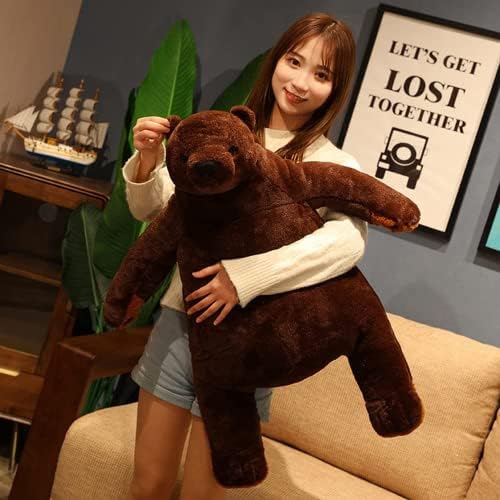Giant Plush Teddy Bear Dark Brown 315 Inch Cuddly Toy