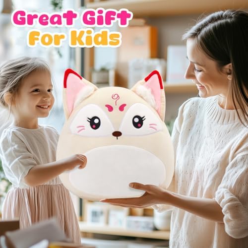 WEWILL 12-Inch Nine-Tailed Fox Plush Pillow