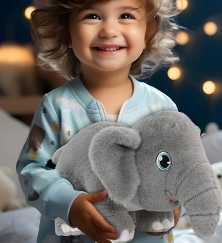 DolliBu Elephant Eco-Friendly Plush Toy 14 Inch Huggable Soft Playtime Stuffed Animal
