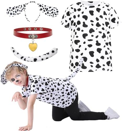 Z-Shop Dalmatian Costume Kids 101 Days School Outfit