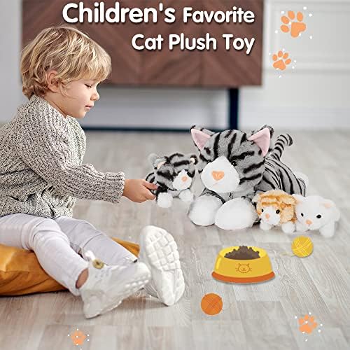 Muiteiur 157 Inch Cuddly Cat Plush Set