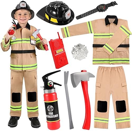 GIFTINBOX Firefighter Costume for Boys with Accessories