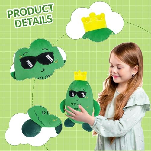 Pickle Stuffed Animal Plush Toy with Sunglasses