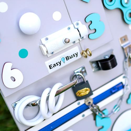 Baby Montessori Busy Board with Stand for 1-3 Year Olds