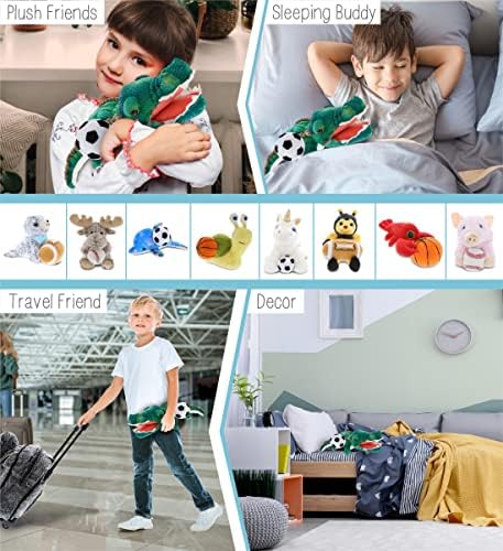 DolliBu Green Alligator Plush with Soccer Ball - 18 Inches 1