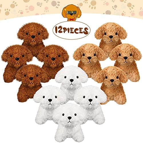Skylety 12-Pack 5 Mini Dog Plush Toys Set