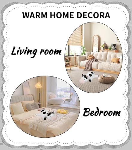 FLORVIV Weighted Cow Plush Toy 24 42lb Comfort Pillow for Kids