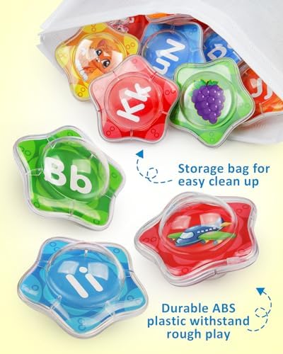 Coogam Floating Starfish Bath Toy Alphabet Set 26pcs