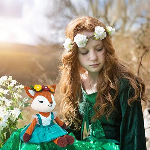 Justqunseen Cute Fox Plush Stuffed Animal Orange