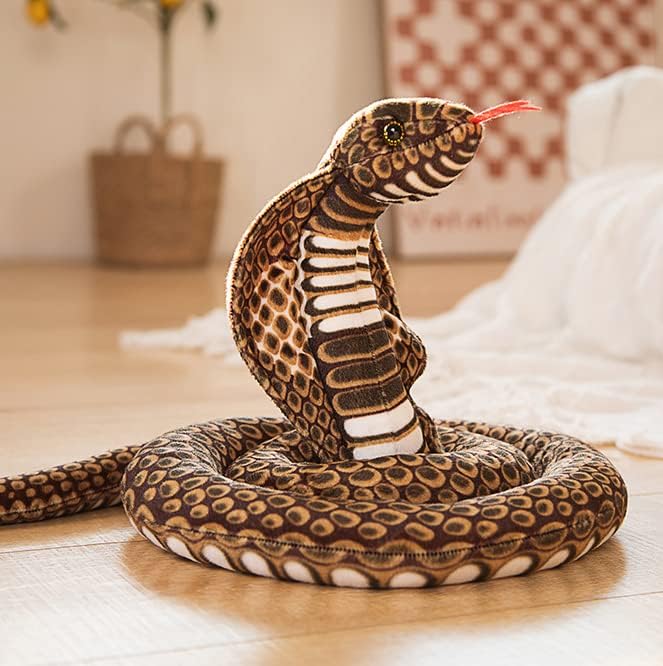 67 Inch Realistic Cobra Plush Snake Toy
