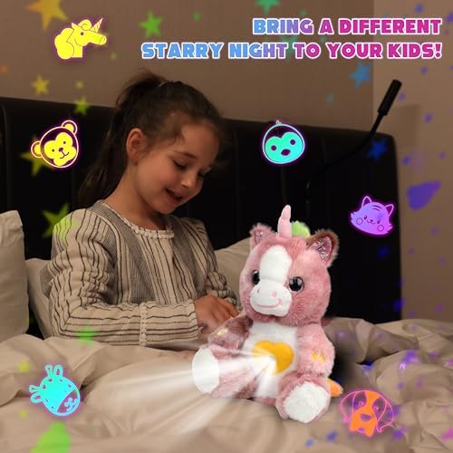 Cuteoy Plush Unicorn Star Projector Night Light