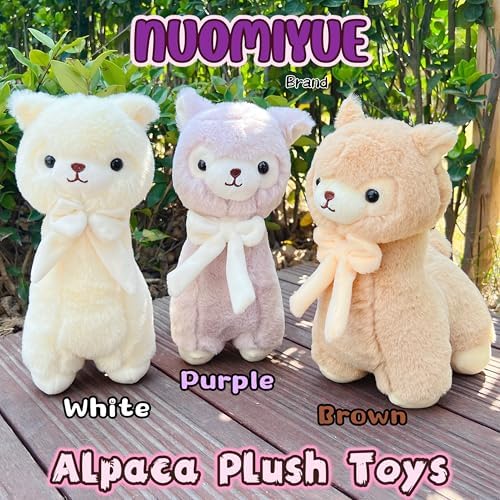 NuomiYue Brown Alpaca Plush Toy - Cute 11 Inch Llama Stuffed Animal