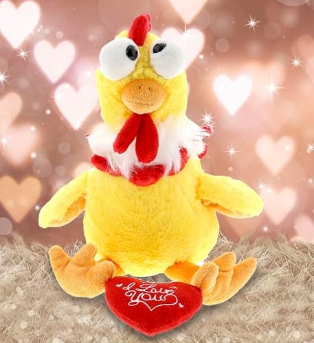 DolliBu I Love You Yellow Rooster Plush Toy