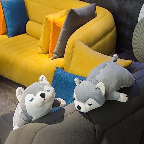 Meowtastic Husky Weighted Plush Toy - 28 Inch 40 Lbs Comfort Pillow