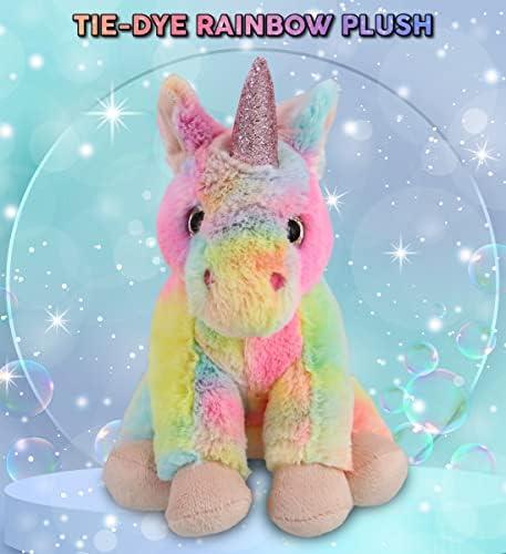 DolliBu Rainbow Unicorn Plush Toy - 9 Inch