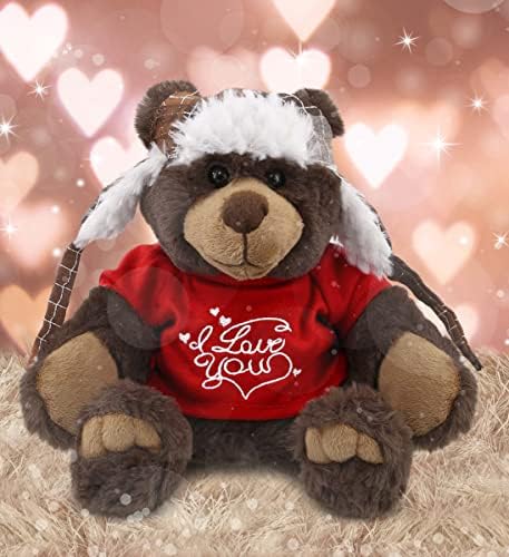 DolliBu I Love You Brown Bear Plush - 11 Inches 1