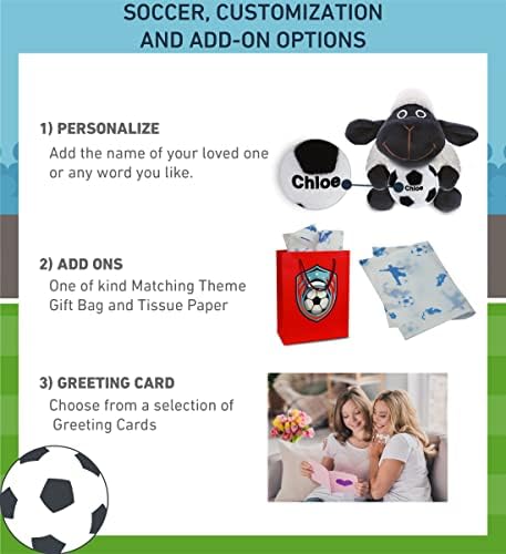 DolliBu Black Nose Sheep Plush with Soccer Ball - 6 Inches