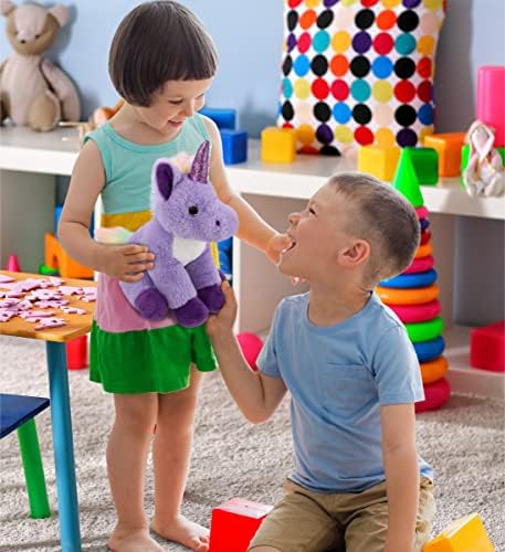 DolliBu Plush Purple Unicorn - 9 Inches Huggable Toy