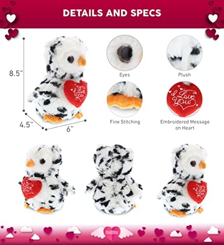 DolliBu I Love You Valentine Plush Owl - Personalized Name Gift