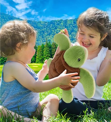 DolliBu Sea Turtle Plush Stuffed Animal 12 Inches