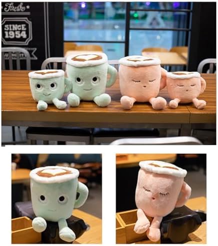 Latte Plush Pillow Coffee Cup Stuffed Toy for Kids and Adults