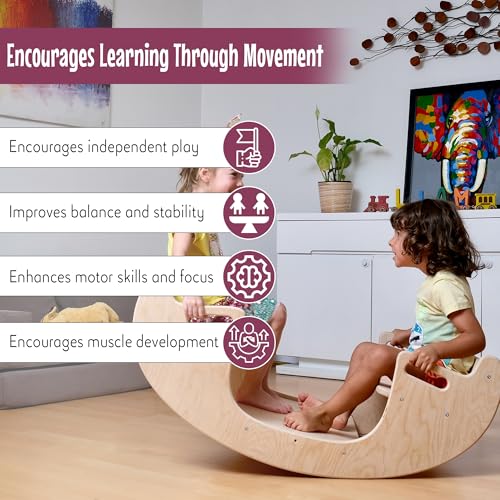 Montessori Wooden Seesaw for Toddlers