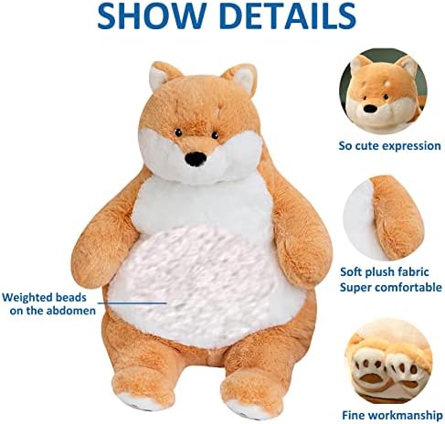 Ronivia Shiba Inu Weighted Plush Animal Pillow